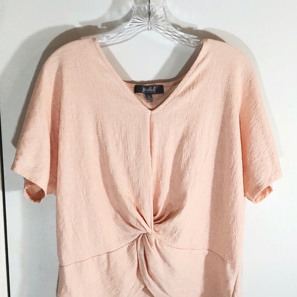 Marled by Reunited Clothing Blush Pink Twist Top - Picture 4 of 6